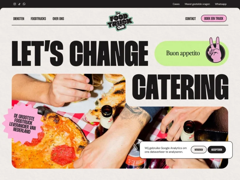 Skapade en hemsida åt företagen The Food Truck, Skapad av Brand New Studio